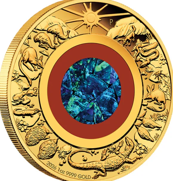 Wonders of Australia Opal - The Outback - 1 Oz Gold Proof 2026 +Box +COA