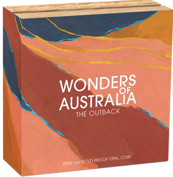 Wonders of Australia Opal - The Outback - 1 Oz Gold Proof 2026 +Box +COA