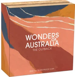 Wonders Of Australia - Outback - 1 Oz Silber Proof + Box + COA