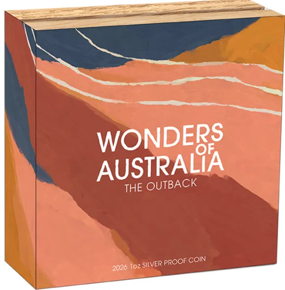 Wonders Of Australia - Outback - 1 Oz Silber Proof + Box + COA