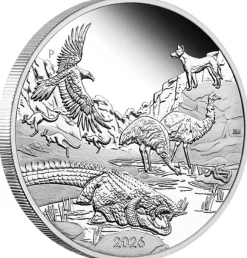 Wonders Of Australia - Outback - 1 Oz Silber Proof + Box + COA