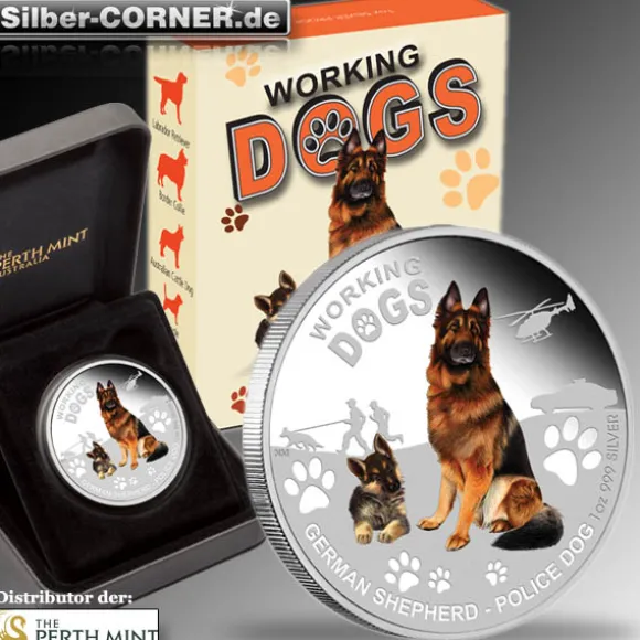 Working Dogs - Schäferhund 1 Oz Silber Proof*