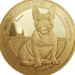 World Famous Dogs French Bulldog 1 Oz Gold 2022