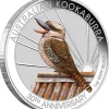 World Money Fair Kookaburra 1 Unze Silber farbig 2020 +Box +COA*