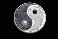 Yin and Yang - Koi Fish - 5 Oz Silber Pearls Proof 2024 +Box +COA*