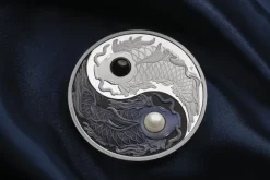 Yin and Yang - Koi Fish - 5 Oz Silber Pearls Proof 2024 +Box +COA*