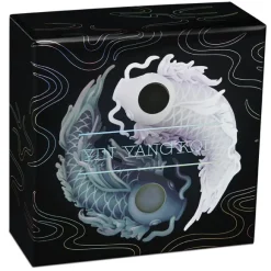 Yin and Yang - Koi Fish - 5 Oz Silber Pearls Proof 2024 +Box +COA*